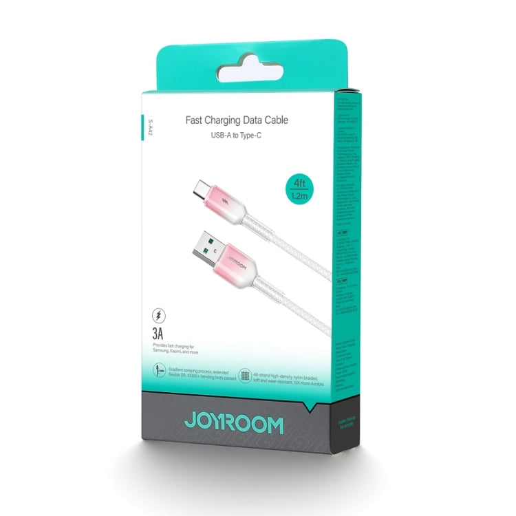 JOYROOM S-A42 Crystal Clear Series Fast Charging Data Cable, USB to Type-C Cable, Length: 1.2m(White) by JOYROOM