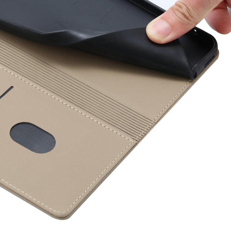 For Samsung Galaxy S25 5G Cartoon Elephant Embossed Leather Phone Case(Khaki) by buy2fix