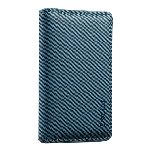 Denior V13 Magsafe Wallet Carbon Fiber Texture Leather Magnetic Card Holder Bag(Blue) - Adhesive Card Holders by Denior | Online Shopping UK | buy2fix