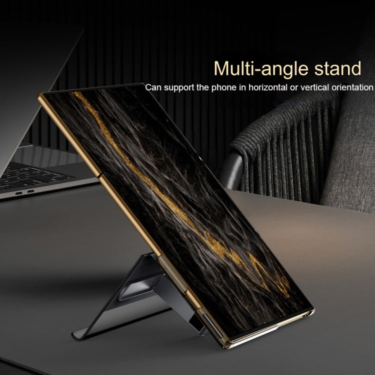 For Huawei Mate XT Ultimate Smart Side View Window Genuine Leather Phone Case(Dark Red) - Huawei Cases by buy2fix | Online Shopping UK | buy2fix