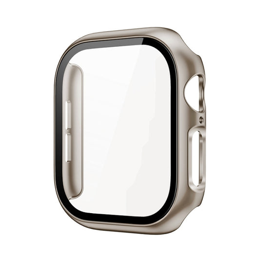 For Apple Watch Series 10/11 46mm imak Integrated Watch Case with Film(Titanium Gold) by imak