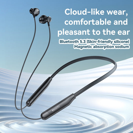Yesido YSP20 Magnetic Neckband Wireless Bluetooth Earphone(Black) - Neck-mounted Earphone by Yesido | Online Shopping UK | buy2fix