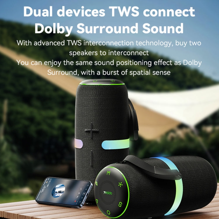 Yesido YSW22 30W Portable Wireless Bluetooth Speaker(Black) - Desktop Speaker by Yesido | Online Shopping UK | buy2fix