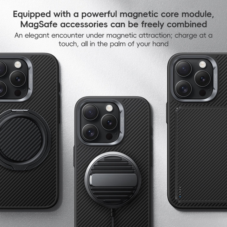 For iPhone 16 Pro Benks MagSafe Kevlar Fiber Ultra-thin Shockproof Phone Case(Black) by Benks
