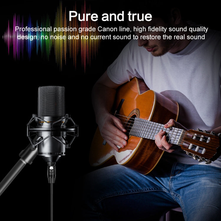 6.35mm to XRL Canon Female Dual Channel Microphone Audio Cable, Length:1m(Black) by buy2fix