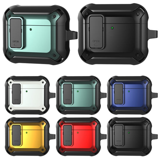 For AirPods 4 Bumblebee Bluetooth Earphone Silicone Protective Cover(Black Green) by buy2fix