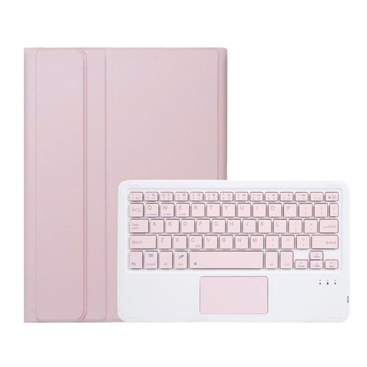 For Huawei MatePad SE 11 2024 AH21-A Ultra-thin Detachable Bluetooth Keyboard Leather Tablet Case with Touchpad(Pink White) by buy2fix