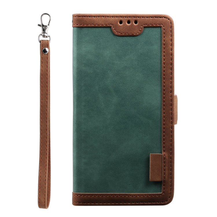 For Samsung Galaxy S25+ 5G Retro Splicing Horizontal Flip Leather Phone Case(Green) - Galaxy S25+ 5G Cases by buy2fix | Online Shopping UK | buy2fix
