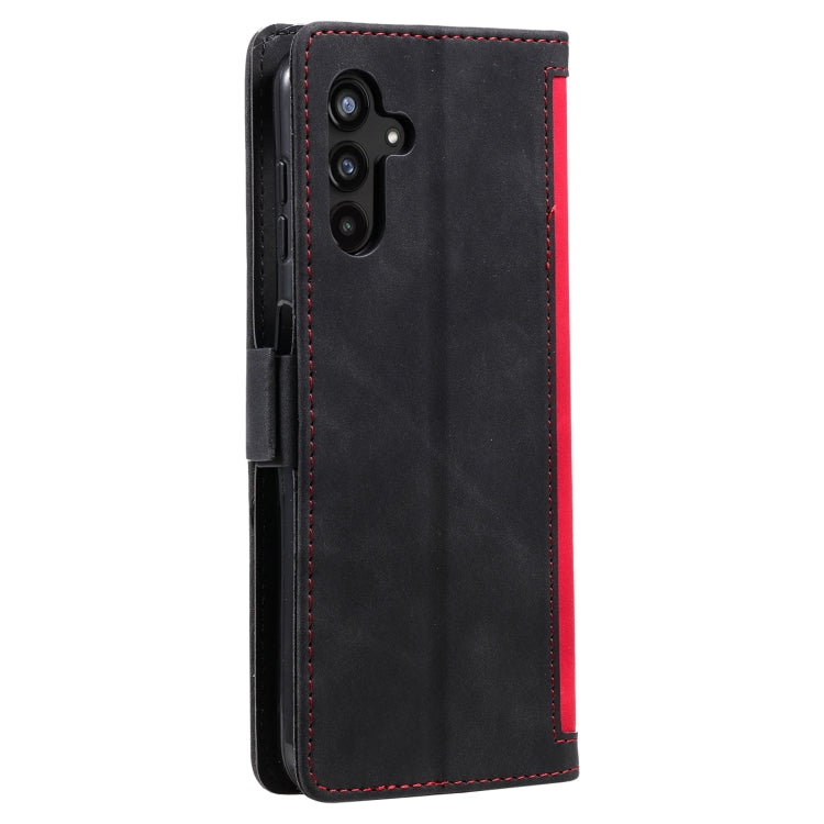 For Samsung Galaxy S25+ 5G Retro Splicing Horizontal Flip Leather Phone Case(Red) - Galaxy S25+ 5G Cases by buy2fix | Online Shopping UK | buy2fix