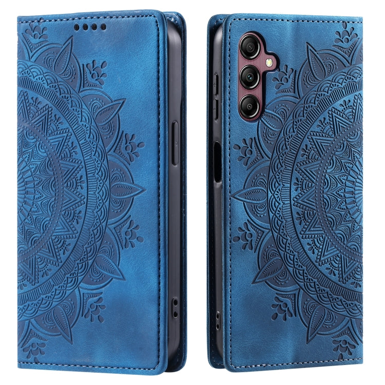 For Samsung Galaxy S25+ 5G Totem Embossed Magnetic Leather Phone Case(Blue) - Galaxy S25+ 5G Cases by buy2fix | Online Shopping UK | buy2fix