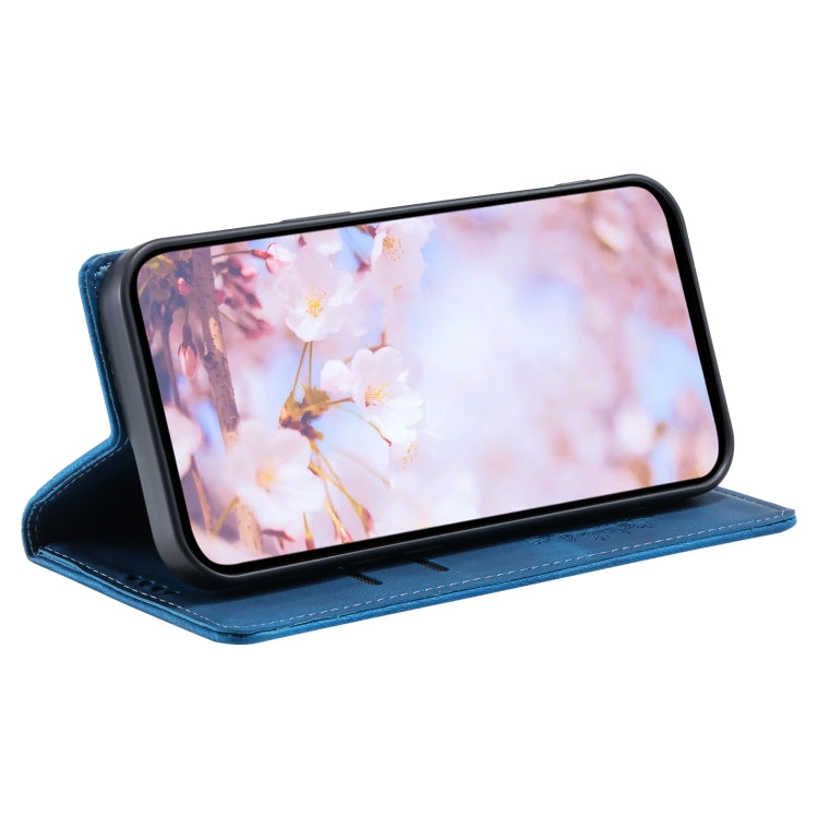 For Samsung Galaxy S25+ 5G Totem Embossed Magnetic Leather Phone Case(Blue) - Galaxy S25+ 5G Cases by buy2fix | Online Shopping UK | buy2fix