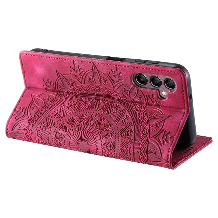For Samsung Galaxy S25+ 5G Totem Embossed Magnetic Leather Phone Case(Red) - Galaxy S25+ 5G Cases by buy2fix | Online Shopping UK | buy2fix