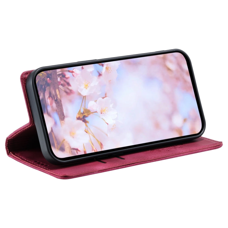 For Samsung Galaxy S25+ 5G Totem Embossed Magnetic Leather Phone Case(Red) - Galaxy S25+ 5G Cases by buy2fix | Online Shopping UK | buy2fix