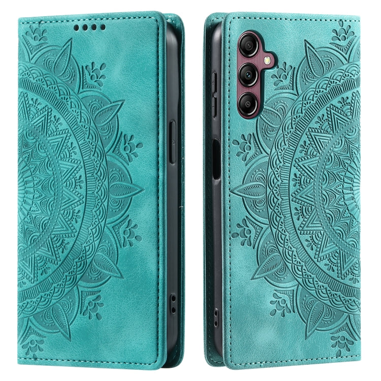 For Samsung Galaxy S25+ 5G Totem Embossed Magnetic Leather Phone Case(Green) - Galaxy S25+ 5G Cases by buy2fix | Online Shopping UK | buy2fix