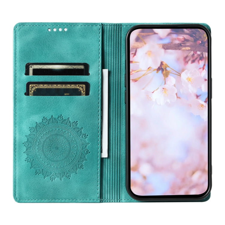 For Samsung Galaxy S25+ 5G Totem Embossed Magnetic Leather Phone Case(Green) - Galaxy S25+ 5G Cases by buy2fix | Online Shopping UK | buy2fix