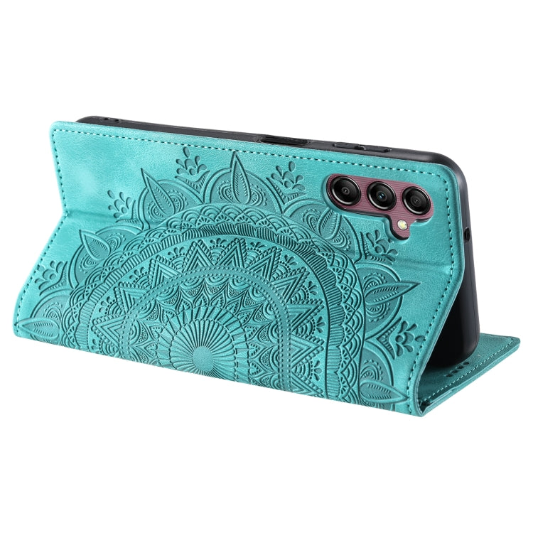 For Samsung Galaxy S25+ 5G Totem Embossed Magnetic Leather Phone Case(Green) - Galaxy S25+ 5G Cases by buy2fix | Online Shopping UK | buy2fix