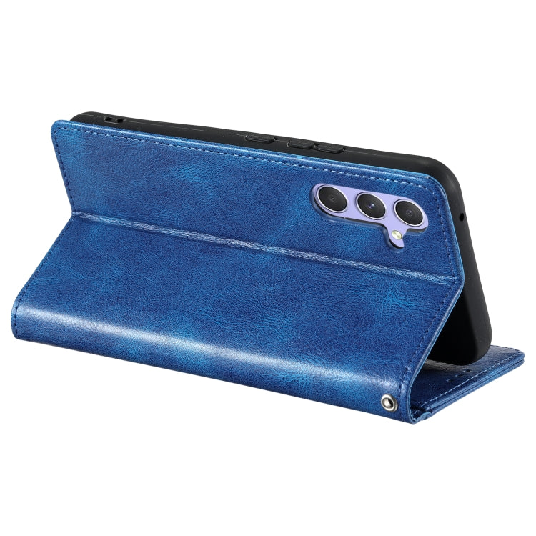 For Samsung Galaxy S25 5G Simple 6-Card Wallet Leather Phone Case(Blue) by buy2fix
