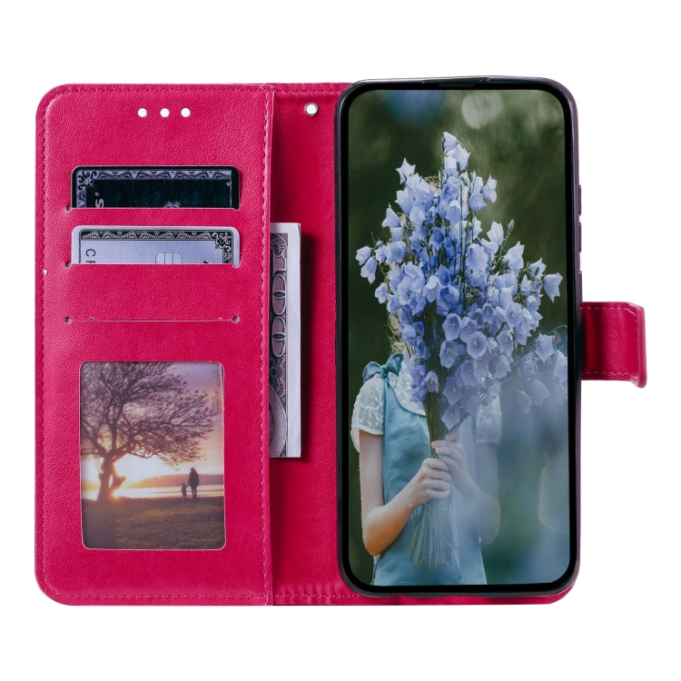 For Samsung Galaxy S25+ 5G Totem Flower Embossed Leather Phone Case with Lanyard(Red) - Galaxy S25+ 5G Cases by buy2fix | Online Shopping UK | buy2fix