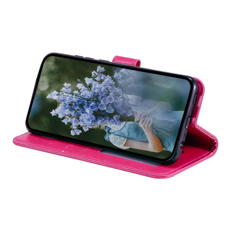 For Samsung Galaxy S25+ 5G Totem Flower Embossed Leather Phone Case with Lanyard(Red) - Galaxy S25+ 5G Cases by buy2fix | Online Shopping UK | buy2fix