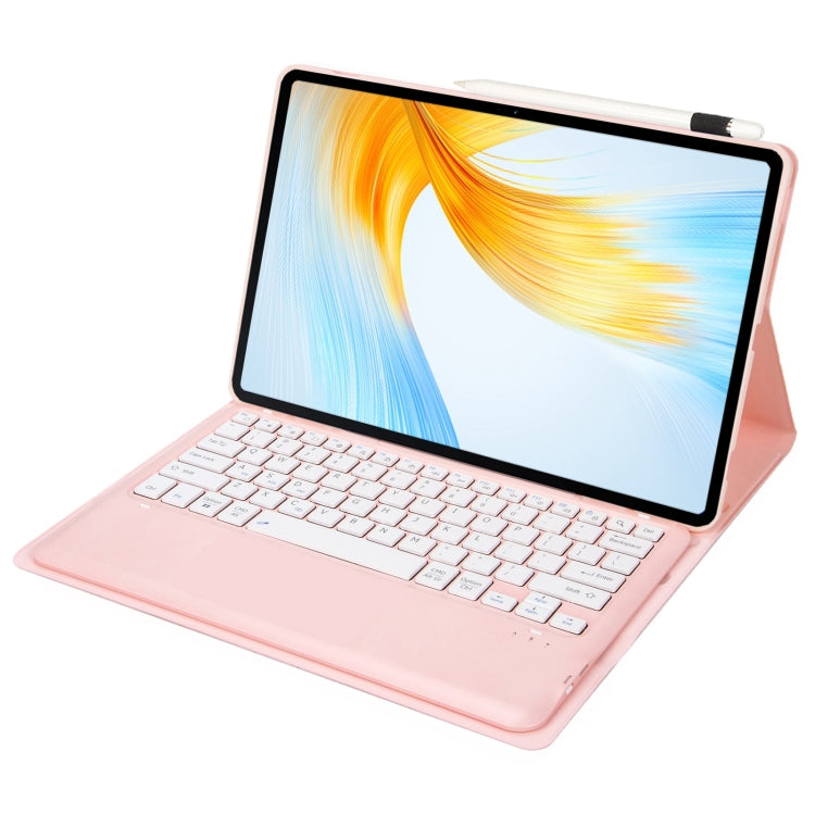 For Huawei MatePad Air 12 2024 Ultra-thin Detachable Bluetooth Keyboard Leather Tablet Case(Pink White) - For Huawei by buy2fix | Online Shopping UK | buy2fix