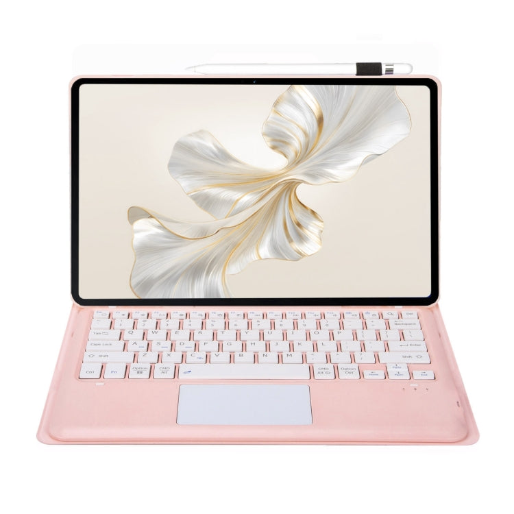 For Huawei MatePad Pro 12.2 Ultra-thin Detachable Bluetooth Keyboard Leather Tablet Case with Touchpad(Pink White) - For Huawei by buy2fix | Online Shopping UK | buy2fix
