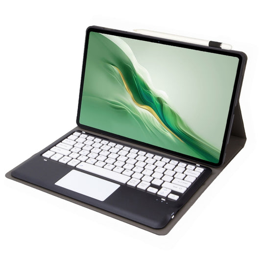 For Honor MagicPad 2 12.3 AH22-A Ultra-thin Detachable Bluetooth Keyboard Leather Tablet Case with Touchpad(Black White) by buy2fix