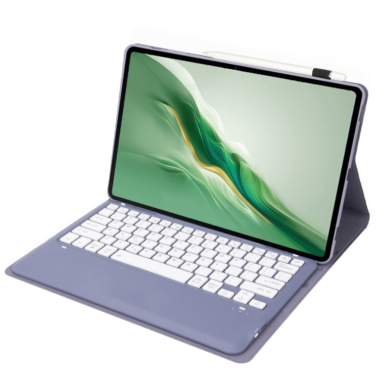 For Honor MagicPad 2 12.3 AH22 Ultra-thin Detachable Bluetooth Keyboard Leather Tablet Case(Lavender White) - For Huawei by buy2fix | Online Shopping UK | buy2fix