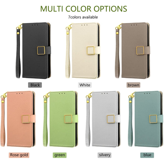 For iPhone 16 Crossbody Litchi Texture Square Buckle Leather Phone Case(Green) by buy2fix