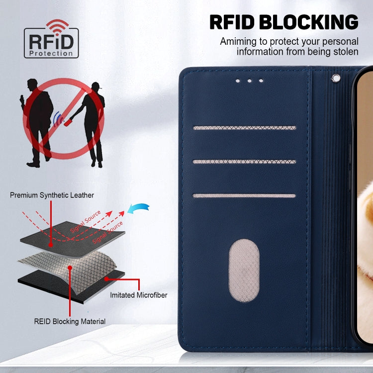 For Redmi K70 / K70 Pro Cute Cats RFID Leather Phone Case(Blue) - Xiaomi Cases by buy2fix | Online Shopping UK | buy2fix