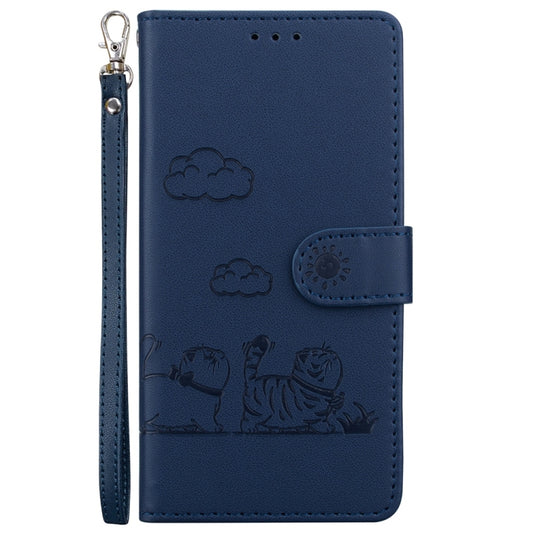 For OnePlus 13 Cute Cats RFID Leather Phone Case(Blue) by buy2fix