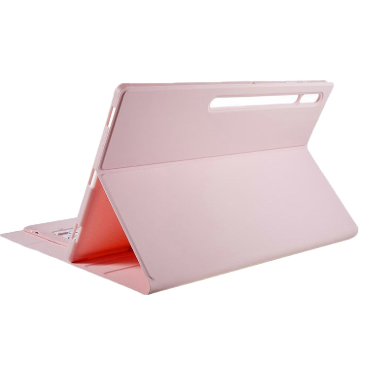 For Samsung Galaxy Tab S10 Ultra A910B Pen Slot Detachable Bluetooth Keyboard Leather Tablet Case(Pink) - For Samsung by buy2fix | Online Shopping UK | buy2fix
