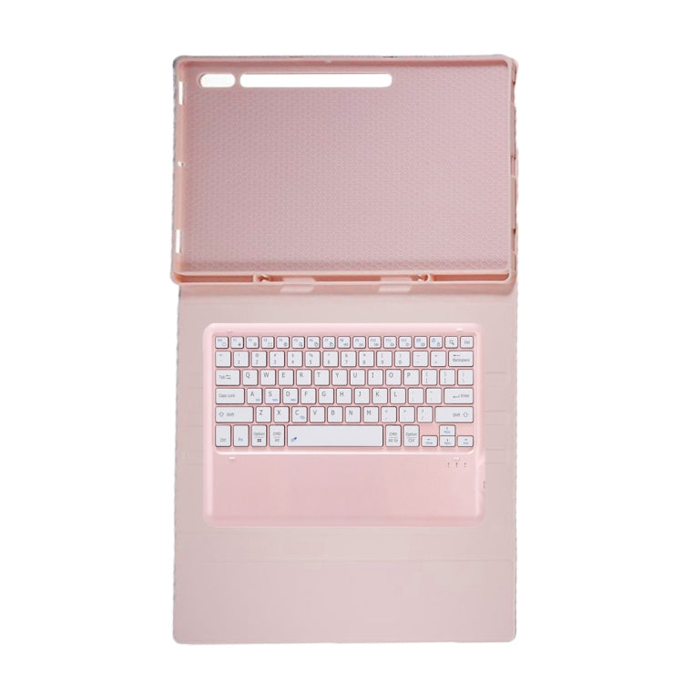 For Samsung Galaxy Tab S10 Ultra A910B Pen Slot Detachable Bluetooth Keyboard Leather Tablet Case(Pink) - For Samsung by buy2fix | Online Shopping UK | buy2fix