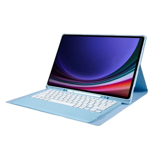 For Samsung Galaxy Tab S10 Ultra A910B Pen Slot Detachable Bluetooth Keyboard Leather Tablet Case(Sky Blue) by buy2fix