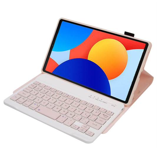 For Redmi Pad SE 8.7 A0N12 TPU Ultra-thin Detachable Bluetooth Keyboard Tablet Leather Case(Pink) by buy2fix
