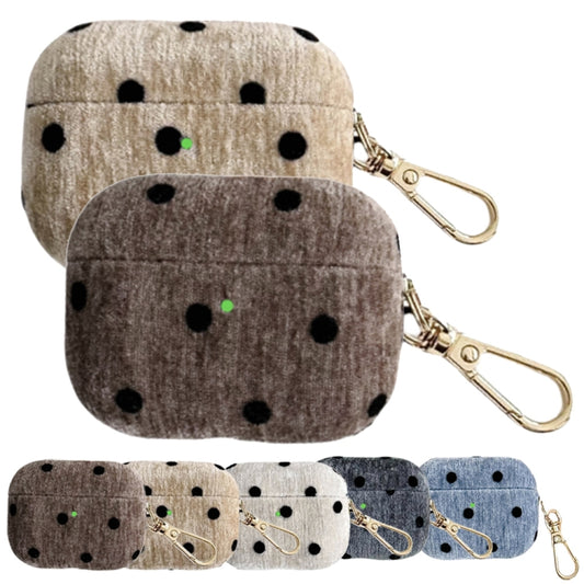 For AirPods 4 Velvet Cloth + PC Headset Shockproof Case(Brown) by buy2fix