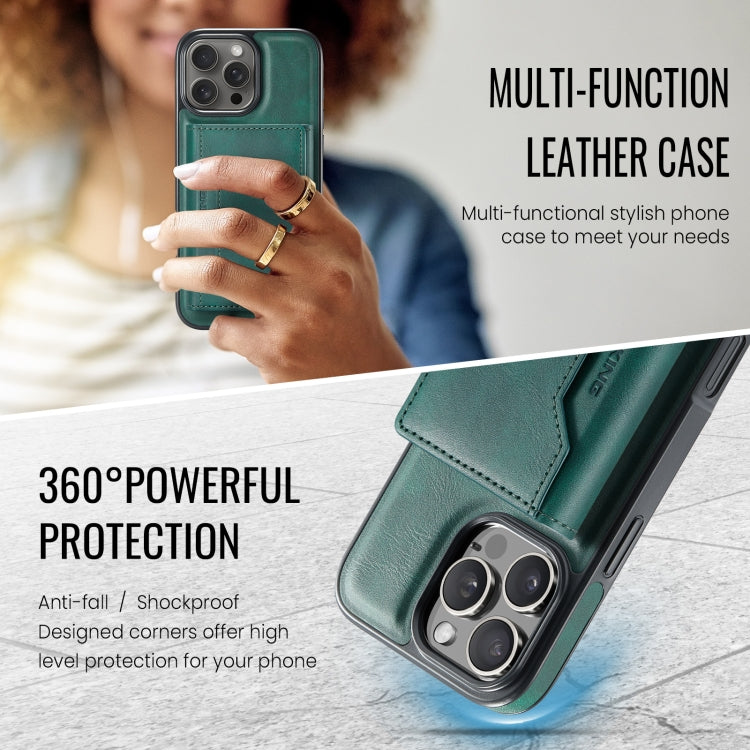 For iPhone 16 Pro MAGKING K2 Series MagSafe RFID Card Bag Detachable Phone Case(Green) - iPhone 16 Pro Cases by MAGKING | Online Shopping UK | buy2fix
