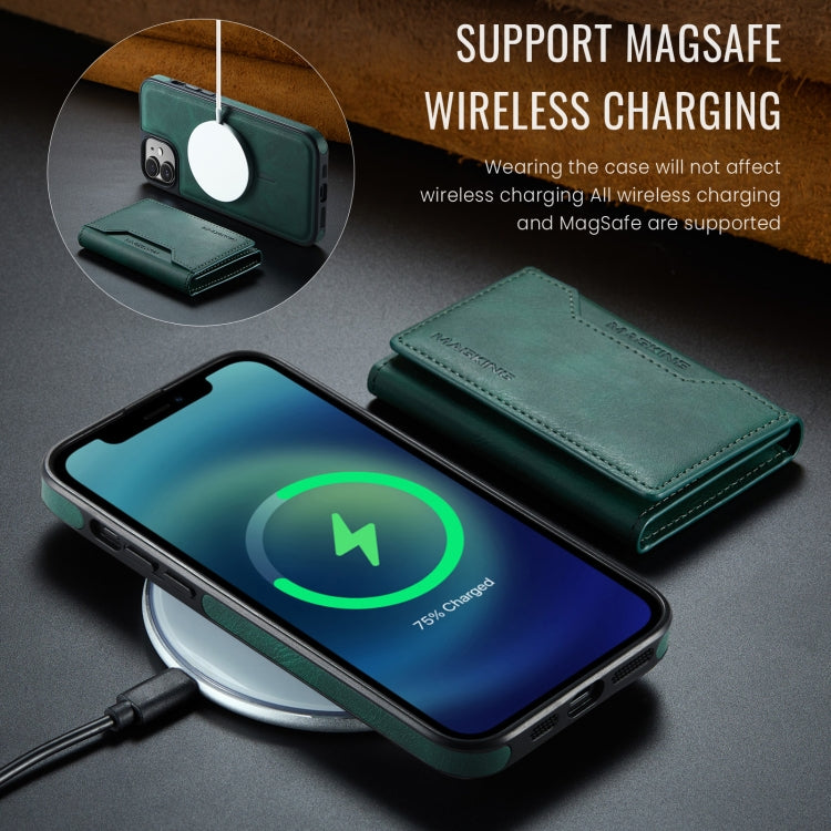 For iPhone 12 / 12 Pro MAGKING K2 Series MagSafe RFID Card Bag Detachable Phone Case(Green) - iPhone 12 / 12 Pro Cases by MAGKING | Online Shopping UK | buy2fix