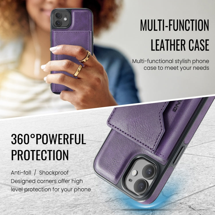 For iPhone 12 / 12 Pro MAGKING K2 Series MagSafe RFID Card Bag Detachable Phone Case(Purple) - iPhone 12 / 12 Pro Cases by MAGKING | Online Shopping UK | buy2fix