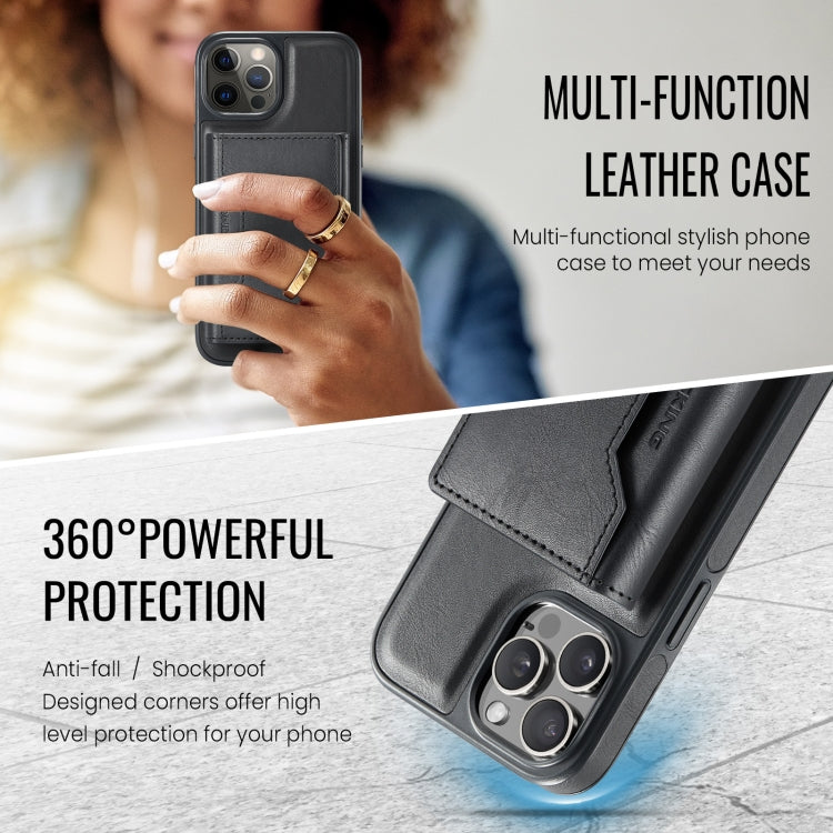 For iPhone 12 Pro Max MAGKING K2 Series MagSafe RFID Card Bag Detachable Phone Case(Black) by MAGKING