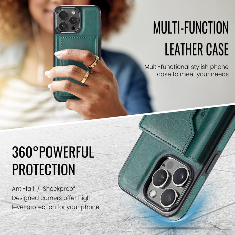 For iPhone 14 Pro Max MAGKING K2 Series MagSafe RFID Card Bag Detachable Phone Case(Green) - iPhone 14 Pro Max Cases by MAGKING | Online Shopping UK | buy2fix
