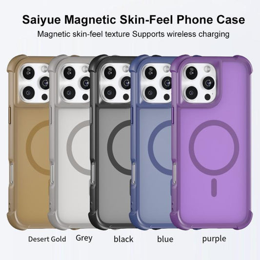 For iPhone 16 Skin Feel MagSafe Phone Case(Black) by buy2fix
