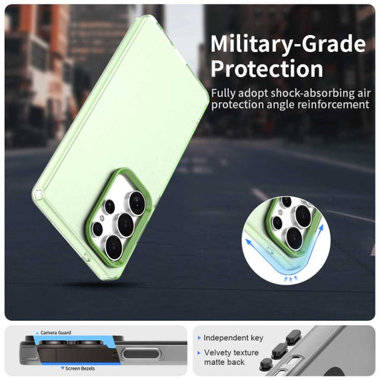 For Samsung Galaxy S25 Ultra 5G Candy PC Hybrid TPU Shockproof Phone Case(Green) by buy2fix