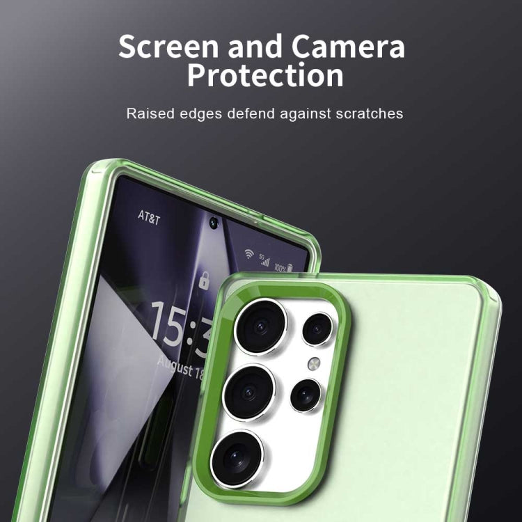 For Samsung Galaxy S25 Ultra 5G Candy PC Hybrid TPU Shockproof Phone Case(Green) by buy2fix