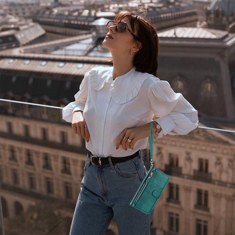 For Google Pixel 10 Pro XL Multi-Card Slots Zipper Wallet Leather Phone Case(Green) - Google Cases by buy2fix | Online Shopping UK | buy2fix