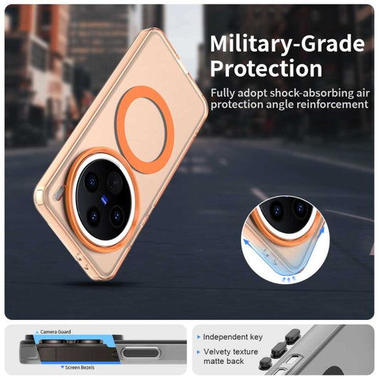 For vivo X200 Pro Candy Magsafe PC Hybrid TPU Phone Case(Orange) by buy2fix