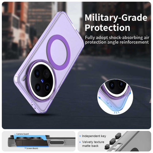 For vivo X200 Pro Candy Magsafe PC Hybrid TPU Phone Case(Purple) by buy2fix