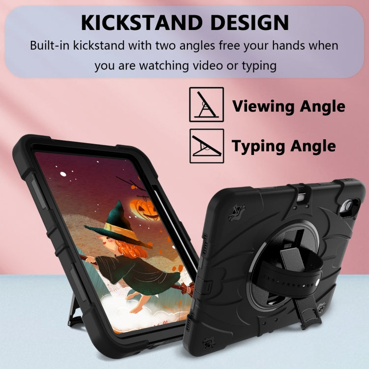 For iPad 2025 / 2022 Bat Hand Grip Turntable Stand Tablet Case(Black) - iPad 2025 / 2022 Cases by buy2fix | Online Shopping UK | buy2fix