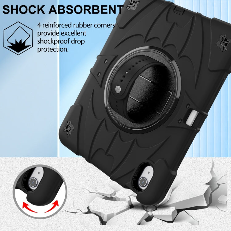 For iPad 2025 / 2022 Bat Hand Grip Turntable Stand Tablet Case(Black) - iPad 2025 / 2022 Cases by buy2fix | Online Shopping UK | buy2fix