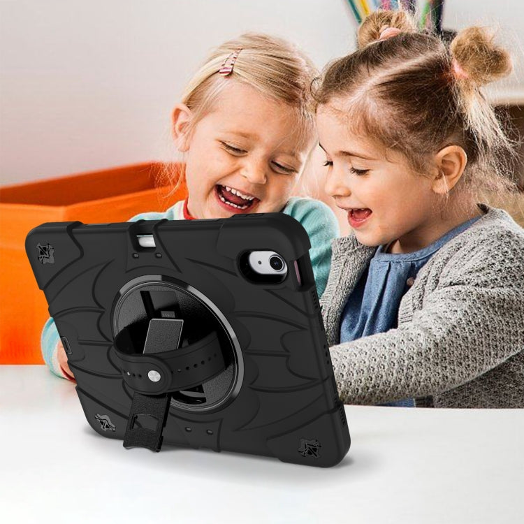 For iPad 2025 / 2022 Bat Hand Grip Turntable Stand Tablet Case(Black) - iPad 2025 / 2022 Cases by buy2fix | Online Shopping UK | buy2fix