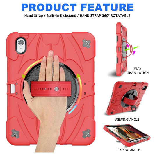For iPad 2025 / 2022 Bat Hand Grip Turntable Stand Tablet Case(Red Black) - iPad 2025 / 2022 Cases by buy2fix | Online Shopping UK | buy2fix